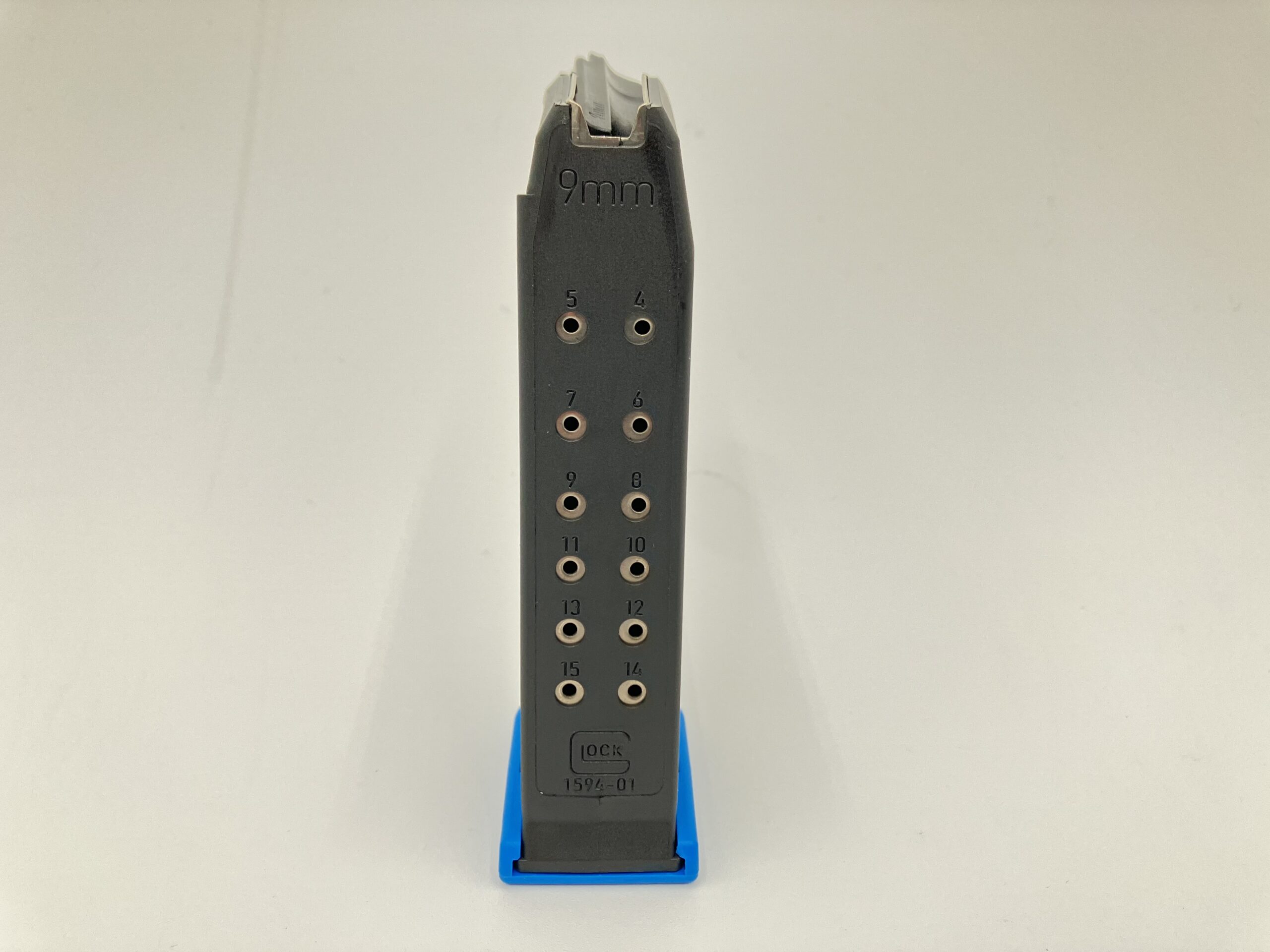 GLOCK G19 9MM 15rd Magazine, Blue Baseplate - Image 2