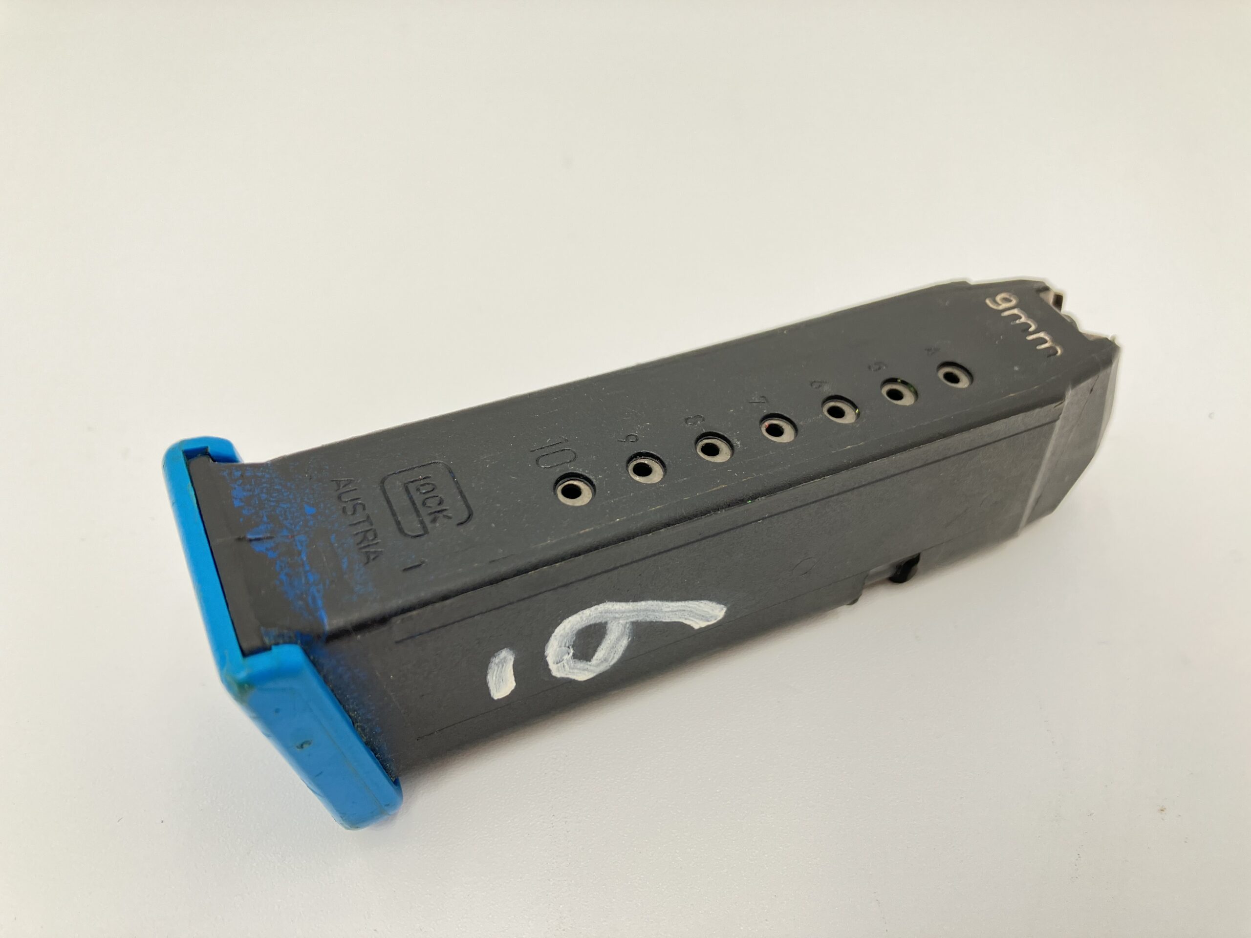 GLOCK G19 9MM 10rd Magazine, Blue Baseplate