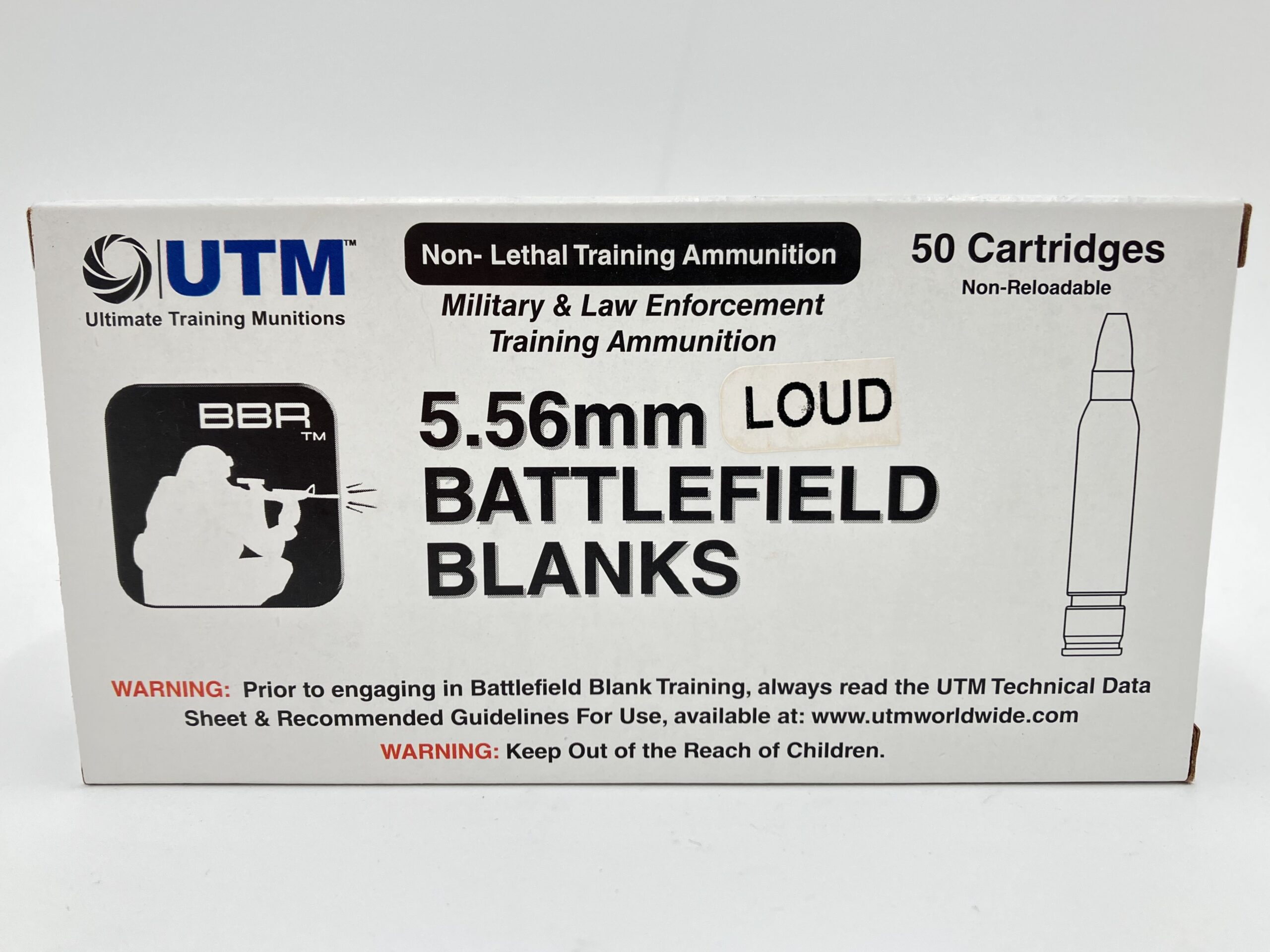 UTM 5.56MM Battlefield Blanks, Loud, 50/box - Image 2