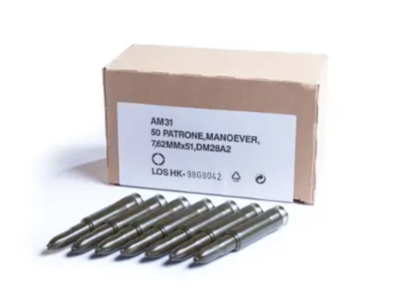 7.62x51MM Blank Cartridges, 50/box