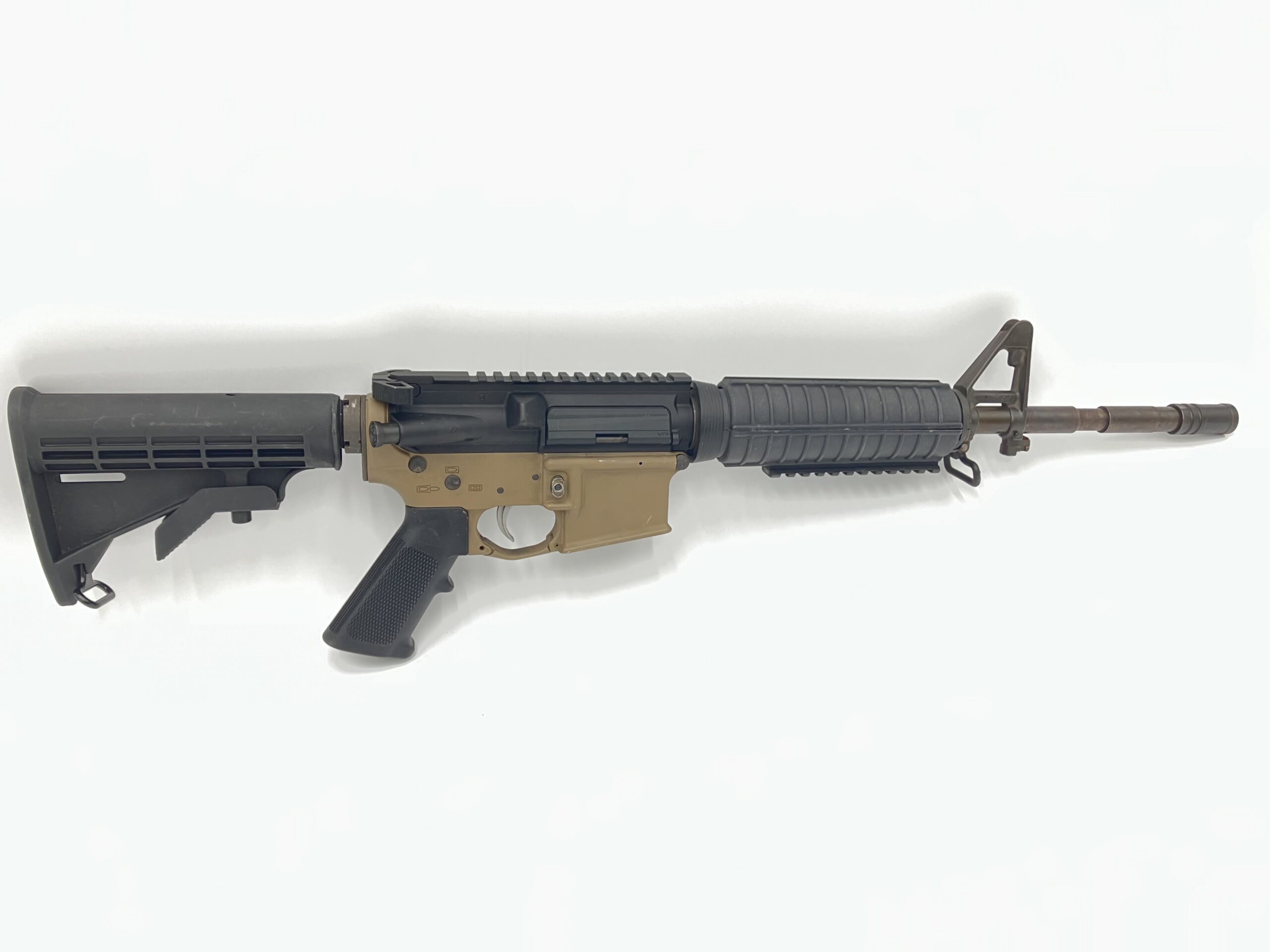 Simunition Converted 9MM Spike's Tactical MOD ST15 Rifle, 16" Barrel, FDE/Black - Image 2